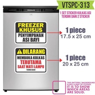 Vtspc 313 Sticker Kulkas Stiker Freezer Label Botol Asi Bayi Menyusui