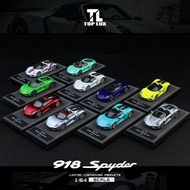 TOP LUX 1: 64 Porsche 918SPYDER Convertible Alloy Car Model Collection