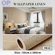 LINEN WALLPAPER ROLL WALL STICKER/ FOAM WALLPAPER STICKER
