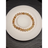 Azeztulite Citrine Quartz Stone Bracelet HIMALAYA 3A 6mmnatural F1244