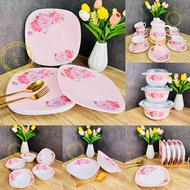 ✨FULL SET✨ PINK CHELSEA | OPAL 🇲🇾 Plate / Bowl / Casserole / Mug / Teapot Opal Glassware Giacomo Din