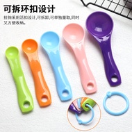 Ready Stock 5-Piece Set Measuring Spoon with Scale Plastic Measuring Spoon Coffee Spoon Soup Spoon K