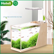 [HATELI] BỂ Cá Bể Cá Bộ Lọc Mini Mặt Nước Acrylic (Màu Ngẫu Nhiên/Bao Gồm: Bể Cá Bơm Nước 2.5W Bông 