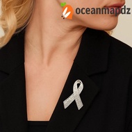 OCEANMAPDZ Black Ribbon Pin, Skin Cancer Awareness Funeral Ribbon Badge Brooch, Sweet Vintage Melano