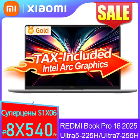 REDMI Book Pro 16 2025 Ultra5-225H/Ultra7-255H 32+1TB 16inch 3.1K 165Hz Grey Screen
