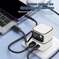 35W Mobile Phone Charger with Retractable Cable Fast Charging Head Compatible with Huawei Apple Dual