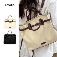 Preppy Plain Waterproof Nylon Korean Version Large Capacity Color Blocking Backpack for Women LFA770