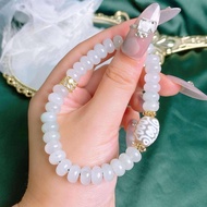 Twenty-One Eyes Tibetan DZI Beads & Tianshan Jade Abacus Bracelet Smooth Career, Help Nobles, Money 