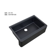 sink American Quartz Stone Large Single Bowl Household Undermount Sink Kitchen Skirt Edge Dishwashin