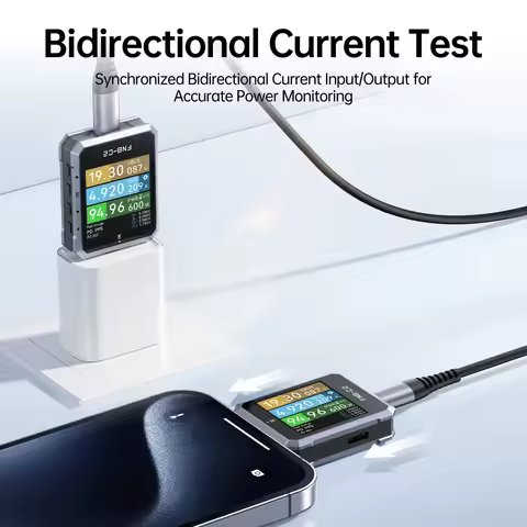 FNIRSI FNB-C2 Type-C Fast Charging Tester PD3.1 240W Max Power Digital Ammeter Voltmeter Charger Pow
