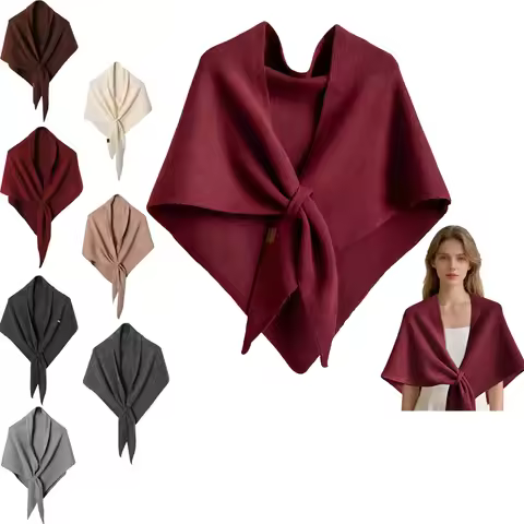 Winter Shawl for Women Elegant Retro Triangle Knitted Scarf Shawl Cardigan Single Shoulder Top Sweat