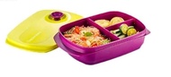 Tupperware กล่องข้าวไมโครเวฟพร้อมถ้วยแบ่ง