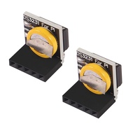 2PCS DS3231 Real Time Clock Module RTC Clock Memory Module 3.3V/5V for Raspberry Pi (2PCS Yellow)