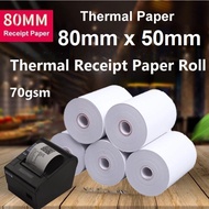 Coreless Thermal Receipt Paper 80mm x 50mm Thermal Receipt Roll/Thermal Paper Roll/Kertas Resit/ pos printer epson