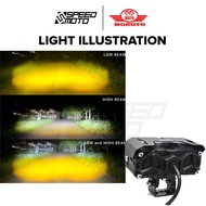 ✤ ✹ ◲ ▮ ◌ MOKOTO QUADSHOT / TRI-STAR LED MINI DRIVING LIGHT FOR MOTORCYCLE&CARS MOTO-4695/MOTO-4755