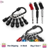 【 LCG5】-3 Pivoting Bit Tip Holder and 12 Bit Holder Keychain 1/4 Inch Pivot Drill Bit Holder Quick R