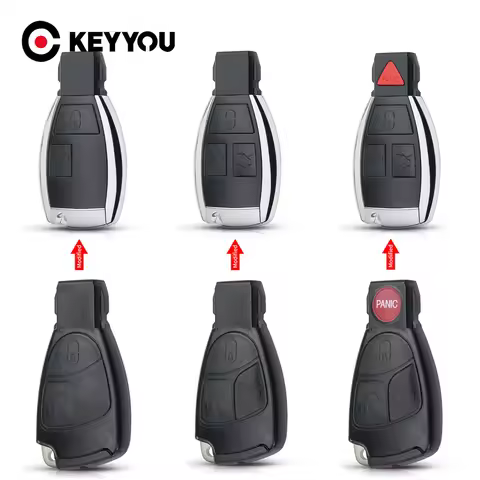 KEYYOU Modified 2/3/4 Buttons Smart Remote Key Case Shell Fob For Mercedes-Benz B C E ML S CLK CL Vi