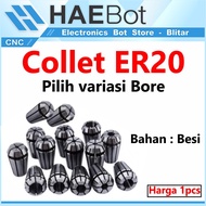 [HAEBOT] Collet ER20 ER 20 ER20A 3.17 4 5 6.35 8 10 12 16 mm Spindle CNC Router Kolet Bor Mini DC DI