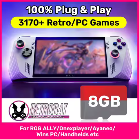 Retrobat 8GB Gaming TF Card Game Memory Card for ROG ALLY/Onexplayer/Ayaneo/Wins Handheld/PC Retro G