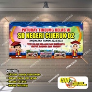 Bisa COD Chek Dulu SPANDUK BANNER PERPISAHAN PATURAY TINEUNG WISUDA TINGKAT TK PAUD SD SMU MA MTs Te