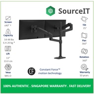 Ergotron LX Dual Stacking Arm Tall Pole | Multi-Monitor Mount | Black/White/Polished Aluminum