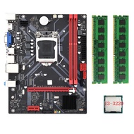 (UKYF) B85M VHL Desktop Motherboard +I3-3220 CPU +2X DDR3 1600MHz 8G RAM LGA 1155 USB 3.0 SATA 3.0 C