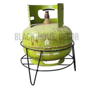 LPG Gas Cylinder Stand, Gas Rack, LPG Rack, Aesthetic Kitchen Rack White / Black Gas Storage Rack