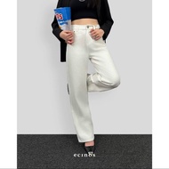[PRELOVED] ECINOS - DENIM STRAIGHT JEANS (WHITE)