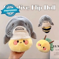 Animal Keychain Costumes Plush Toys Cosplay Shark Wolf Birthday Home Pillow Doll Animal Gift M2h7