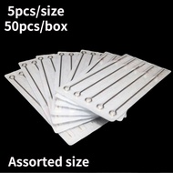 5pcs/size Tattoo Needles RL/RS/RM/M1 Assorted Size Tattoo Tools Sup steel disposable Sterilze Tatoo 