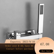 NEW Factory Price Supply Copper Body Square Hot and Cold Shower Head Set with Rotation Cross-Border Foreign Trade Gold