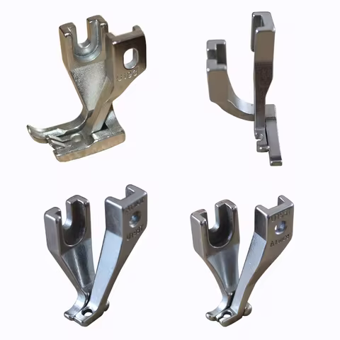DY two-two synchronous car presser foot thick material leather bag presser foot bottom no teeth flat