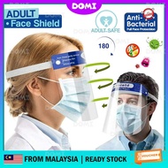 DOMI CLEAR STOCK Face Shield Protector High Face Cover Protective Face Screen Anti-fog Masks Anti Splash Head Guard防护面罩