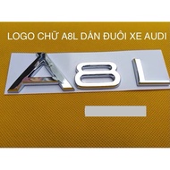 AUDI A8L rear sticker logo, genuine car body sticker