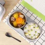 Electric Heating Lunch Box Single Layer Lunch Box 2 Bowls 1.2L