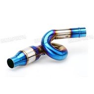Kawasaki Z800 Link Pipe Spiral Blue Motorcycle Accessories