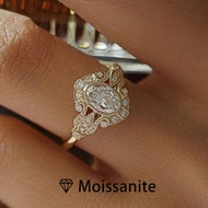 1pc Women's 925 Sterling Silver Solitaire Ring With 1.5ct Oval Moissanite, Luxury Jewelry, Perfect F