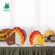 Kesoto 2 Pack Thanksgiving Glitter Table Decorations Fall Centerpiece Sign for Party Decoration