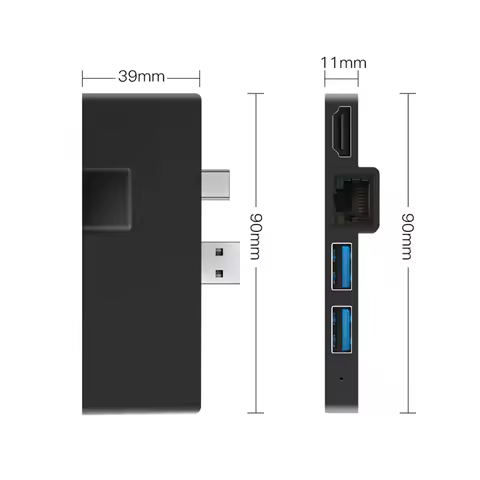 Docking Station Speed Power Adapter Docking Station Hub 4K Compatible RJ45 for Microsoft Surface Pro