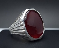 葉門紅瑪瑙戒指 Shifat Al Abad Yamni 男士瑪瑙戒指 葉門瑪瑙戒指 925 純銀戒指 手工戒指