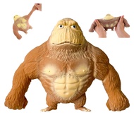 Stretchy Glue-Sand Filled Rubber Gorilla , Latex Gorilla Soft Decompression Doll Toy, Animal High-El