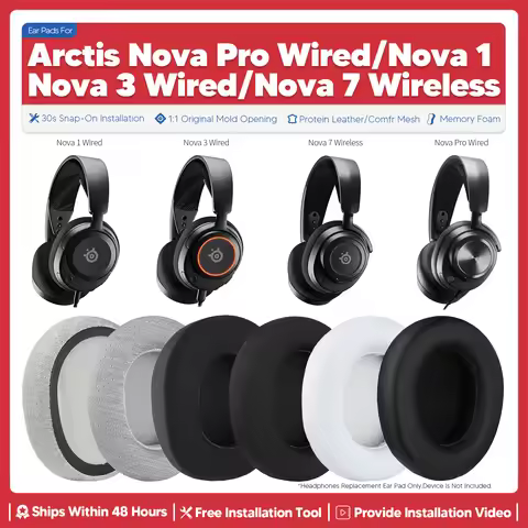 Replacement Ear Pads For SteelSeries Arctis Nova Pro Wired Nova 1 3 7 Wireless Headphone Accessories