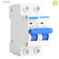 GORROS Circuit Breaker, 2P 400V AC DZ47-63 2P Circuit Breaker, Durable 25A/40A/50A/63A Leakage Circu