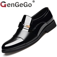 Brand GenGeGo （COD 3 Days Delivery）New Leather Shoes Men's Fashion Business Casual Formal Shoes Plus Size 38-48 Men Shoes