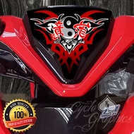 HONDA CLICK V2 TOP COVER VISOR STICKER YING YANG ej cycle STICKER MOTOR STIKER MOTOR