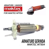 Sparepart Armature Mesin Gerinda Maktec MT954 Angker Dinamo Gurinda MT 954 Rotor Gulungan Grenda Gri