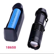 XML-T6 Zoomable Rechargeable 18650 3.7v  Battery  Flashlight 50000LM