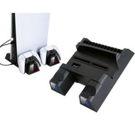 全城熱賣 - OIVO IV-P5235B 遊戲主機散熱風扇底座手柄充電座帶LED燈&碟片收納架適用於PS5