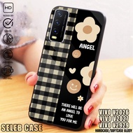 Vivo V2026/V2027/V2029 Silicone Softcase - Glass Gray Case - Flower Design
