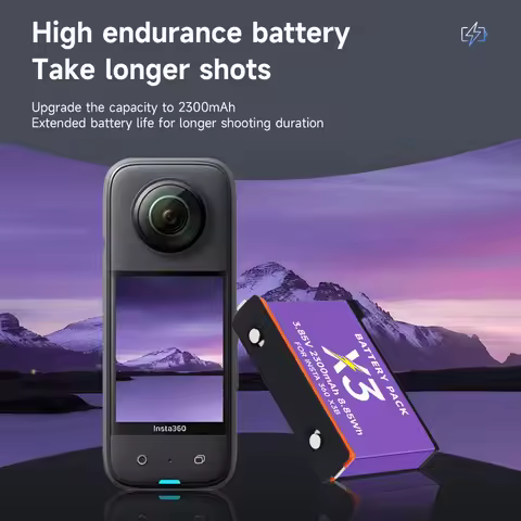 High Capacity 2300mAh For Insta360 X3 Camera Battery+2-Slot LED fast charger For Insta360 ONE X3 Act